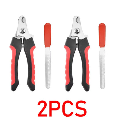 Furvio Shop professional pet nail clippers and file set with ergonomic handles and stainless steel blades for grooming pets.