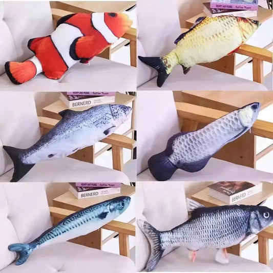 Realistic plush fish toy from Furvio Shop featuring detailed scales and fins, suitable for kids and collectors.