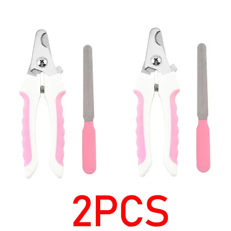 Furvio Shop professional pet nail clippers and file set with ergonomic handles and metal grooming tools for pets.