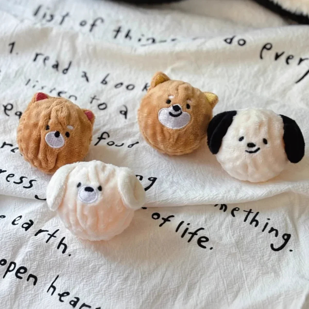 Squeaky Plush Puppy Ball Dog Toy | FurvioShop