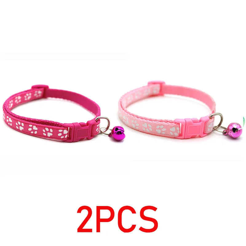 Furvio Shop reflective paw print breakaway collar for pets, featuring a safety breakaway buckle and adjustable fit.