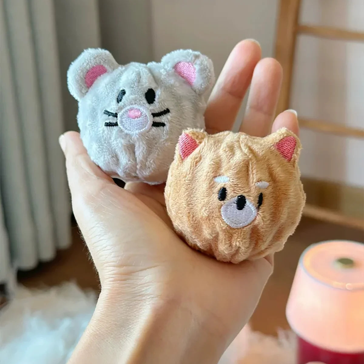 Squeaky Plush Puppy Ball Dog Toy | FurvioShop