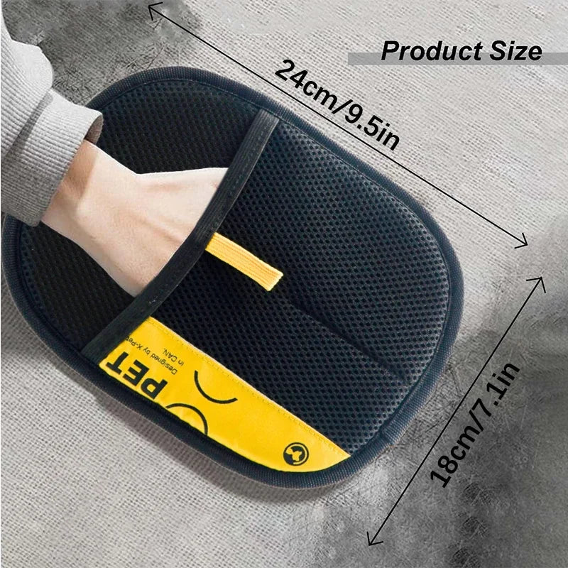 Furvio Shop electrostatic pet hair remover glove with textured surface for easy fur removal from pets and furniture