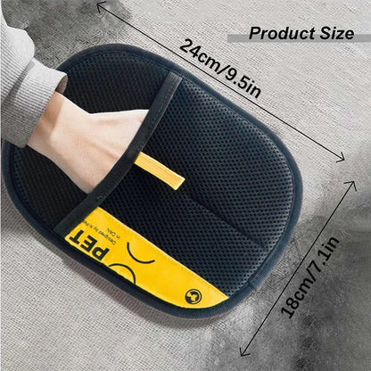 Furvio Shop electrostatic pet hair remover glove with textured surface for easy fur removal from pets and furniture