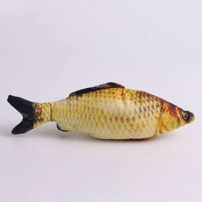 Realistic plush fish toy from Furvio Shop with detailed scales and fins, soft and cuddly for kids and collectors.