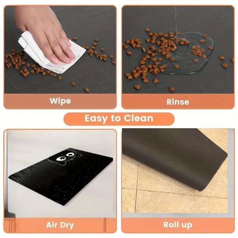 Waterproof diatom mud pet feeding mat from Furvio Shop with a textured surface designed to catch spills and keep feeding areas clean.