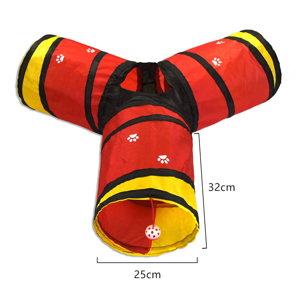 Foldable Crinkle Cat Play Tunnel | FurvioShop