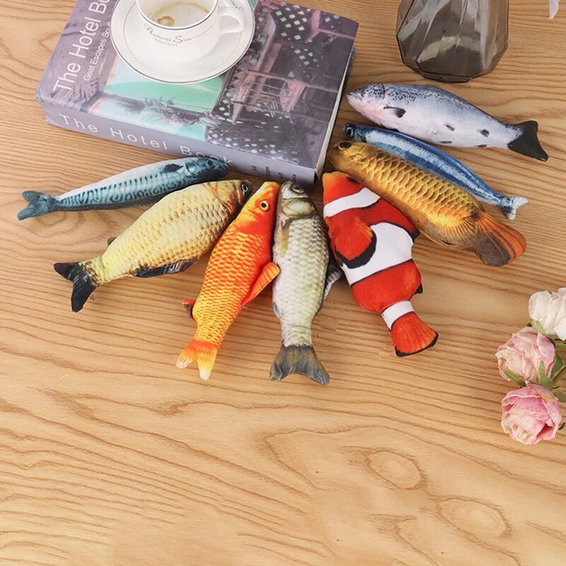 Realistic plush fish toy by Furvio Shop, featuring detailed scales and fins, soft fabric for cuddling or decorative use.