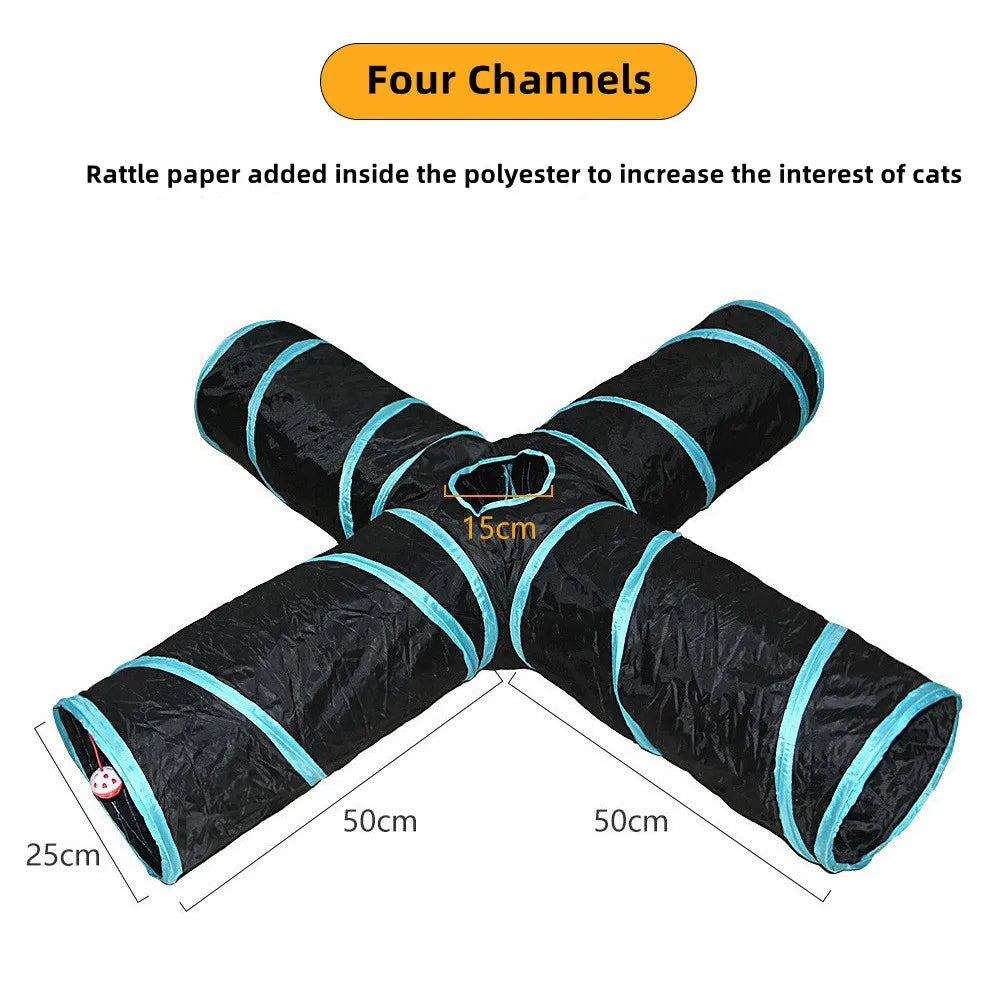 Foldable Crinkle Cat Play Tunnel | FurvioShop