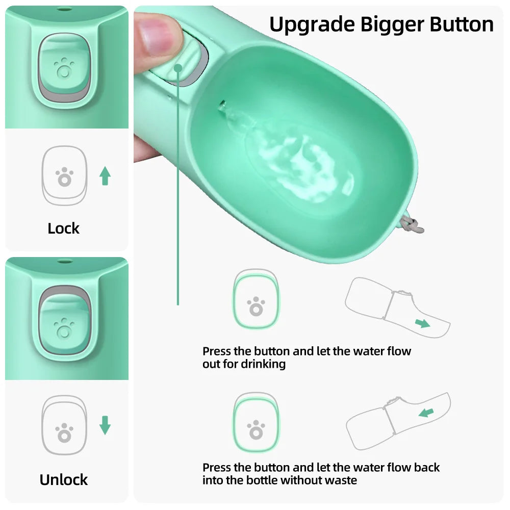 Portable Leakproof Dog Water Bottle Travel Dispenser | FurvioShop