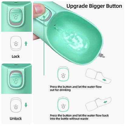 Portable Leakproof Dog Water Bottle Travel Dispenser | FurvioShop