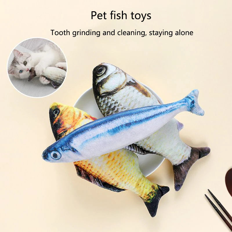 Realistic plush fish toy by Furvio Shop featuring detailed scales and fins, soft fabric, and vibrant colors.