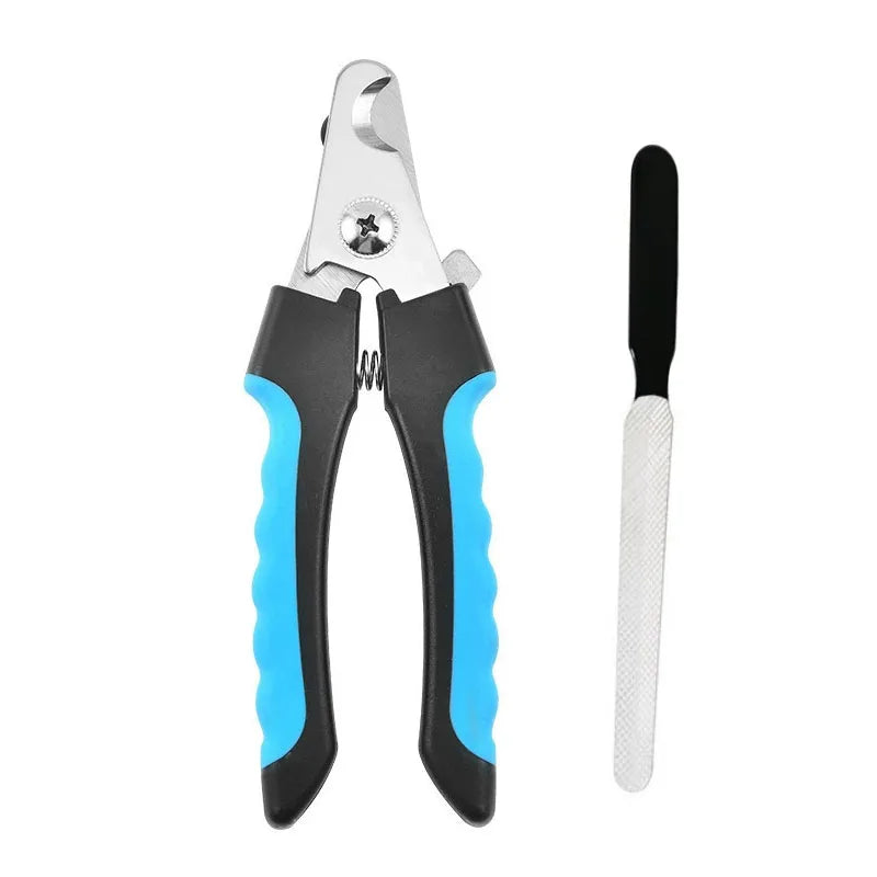 Furvio Shop professional pet nail clippers and file set with ergonomic handles and durable steel blades for grooming pets.