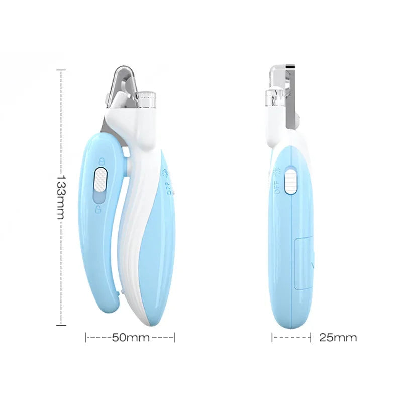 Furvio Shop illuminating LED pet nail clippers with ergonomic handle and built-in LED light for precise grooming.