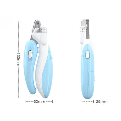 Furvio Shop illuminating LED pet nail clippers with ergonomic handle and built-in LED light for precise grooming.